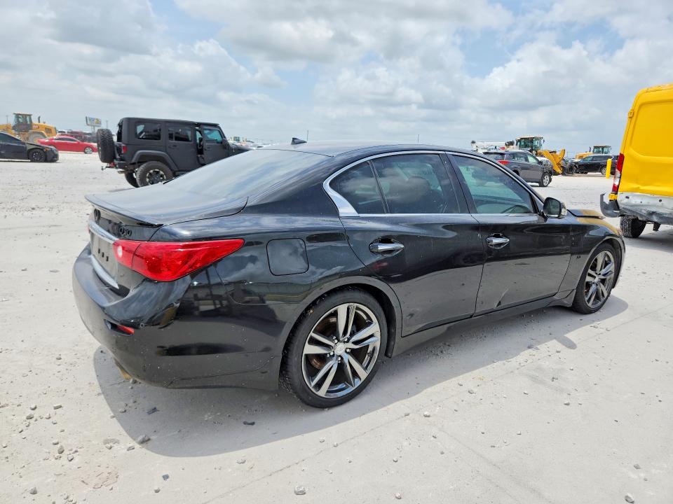2015 Infiniti Q50 VIN JN1BV7AR5FM407591 COPART salvage auction — WATER/FLOOD, TX - SALVAGE TITLE-FLOOD DAMAGE (P), sold $775 on 2026-07-17 (photo 3)