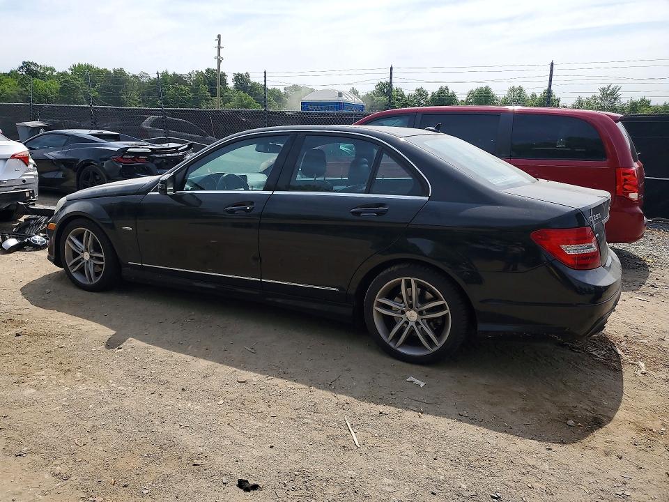 2012 Mercedes-benz C class VIN WDDGF4HBXCA622829 COPART salvage auction — MECHANICAL, MD - PARTS ONLY-NO TITLE LETTER, sold $100 on 2026-08-11 (photo 2)