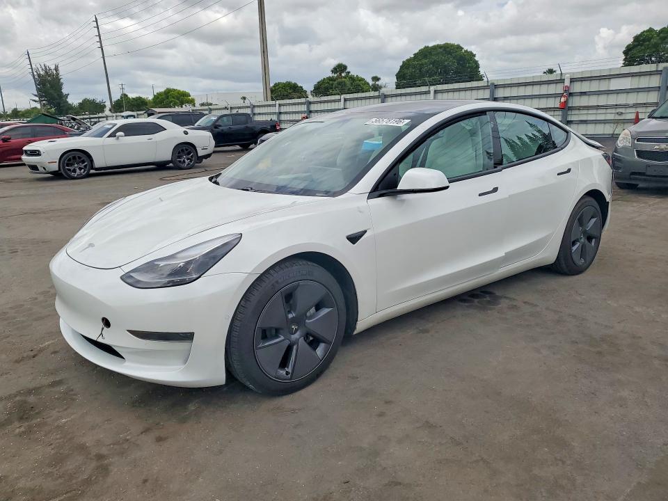 2021 Tesla Model 3 VIN 5YJ3E1EA7MF973146 COPART salvage auction — REAR END, Fl - Cert Of Title Slvg Rebuildable, sold $7,900 on 2026-07-15 (photo 1)