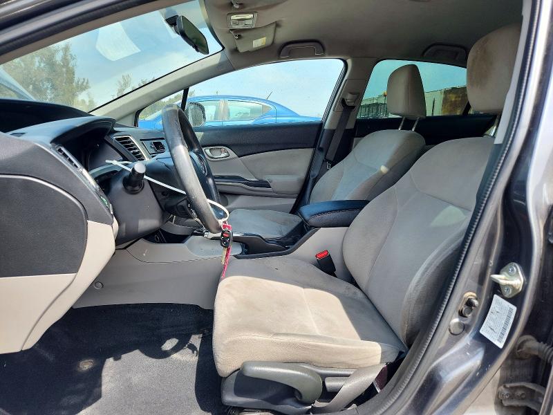 2013 Honda Civic VIN 2HGFB2F50DH513528 COPART salvage auction — FRONT END, Ca - Salvage Certificate, sold $1,600 on 2026-07-02 (photo 7)