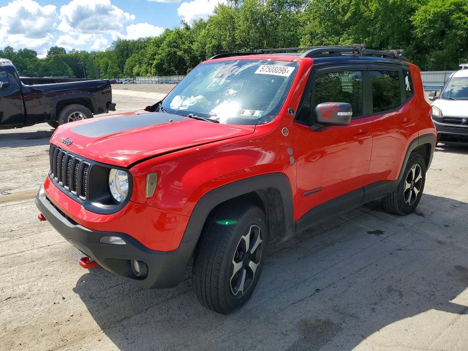 2021 Jeep Renegade VIN ZACNJDC14MPM36782 COPART salvage auction — FRONT END, Pa - Certificate Of Salvage, sold $625 on 2026-07-30 (photo 1)