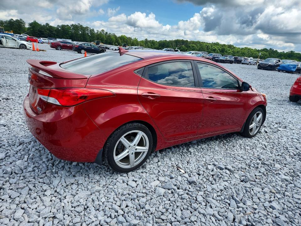 2013 Hyundai Elantra VIN KMHDH4AE6DU526834 COPART salvage auction — FRONT END, Ga - Cert Of Title-Salvage, sold $700 on 2026-07-09 (photo 3)