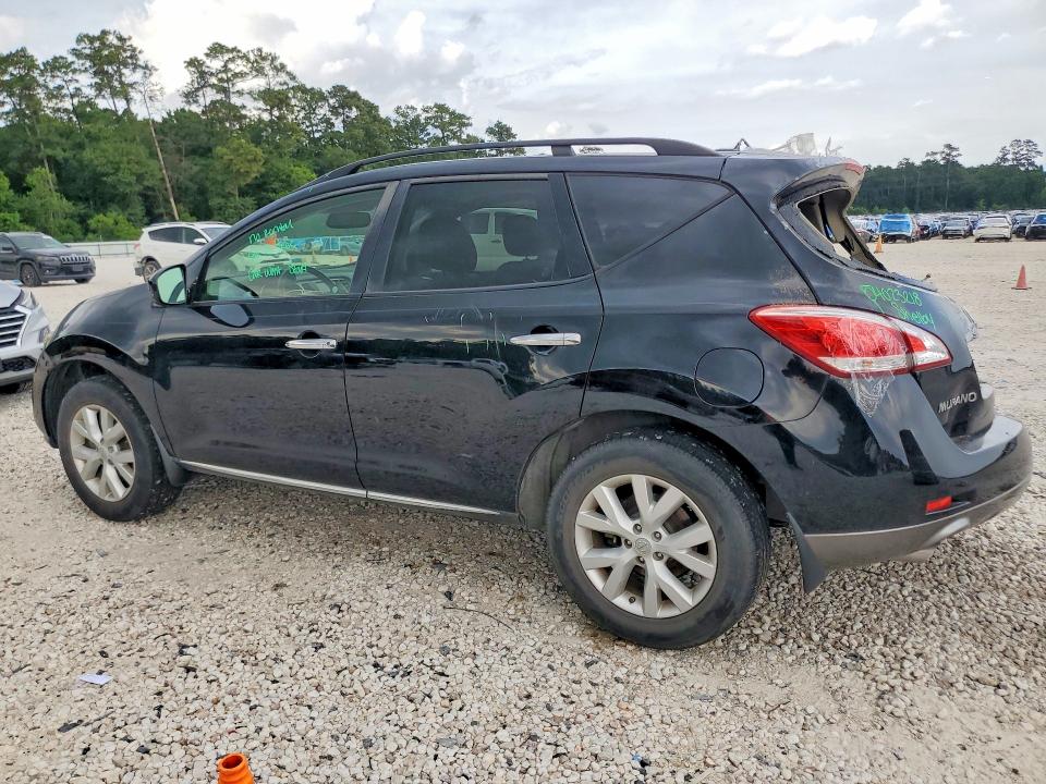 2013 Nissan Murano VIN JN8AZ1MU6DW205097 COPART salvage auction — REAR END, Tx - Salvage Vehicle Title, sold $850 on 2026-07-17 (photo 2)
