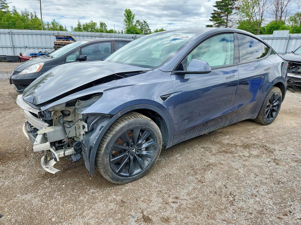 2023 Tesla Model y VIN 7SAYGDEE2PF607607 COPART salvage auction — FRONT END, On - Permit Salvage, sold $12,700 on 2026-07-16 (photo 1)
