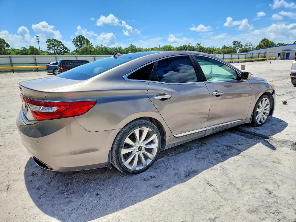 2013 Hyundai Azera VIN KMHFH4JG9DA232999 COPART salvage auction — FRONT END, Fl - Certificate Of Title, sold $650 on 2026-07-09 (photo 3)