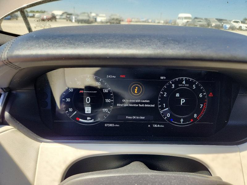 2019 Land rover Range rover velar VIN SALYM2EV1KA217358 COPART salvage auction — REAR END, CA - SALVAGE CERTIFICATE, sold $11,400 on 2026-07-14 (photo 9)