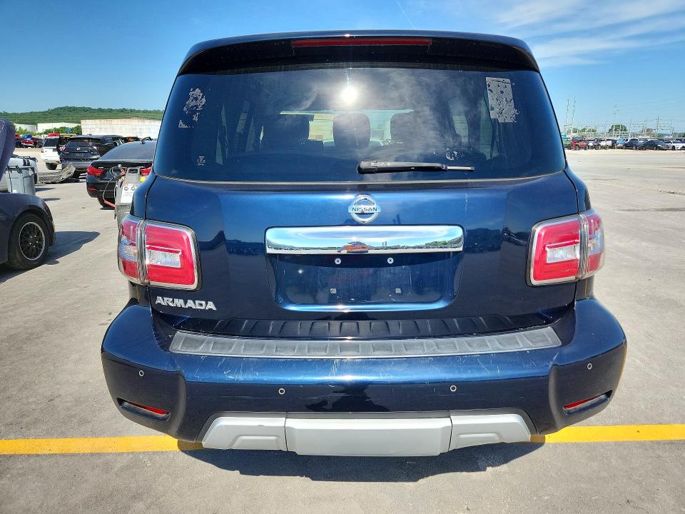 2018 Nissan Armada VIN JN8AY2NC2J9550152 COPART salvage auction — HAIL, Ok - Certificate Of Title (P), sold $5,700 on 2026-07-15 (photo 6)