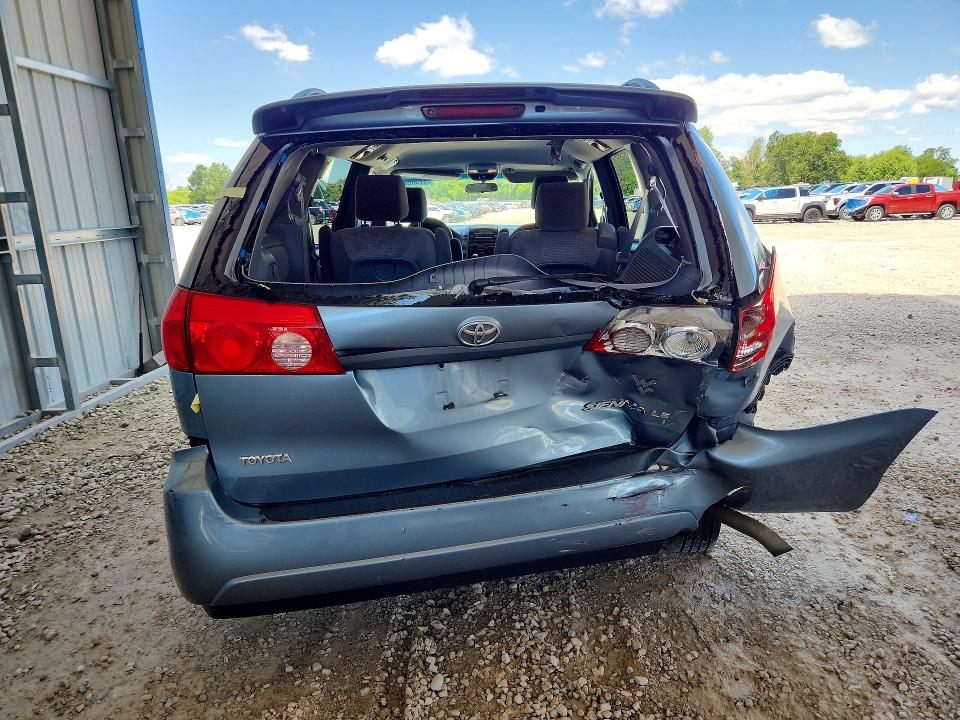 2006 Toyota Sienna VIN 5TDZA23C96S580540 COPART salvage auction — REAR END, Id - Salvage Certificate Of Title, sold $525 on 2026-07-06 (photo 6)