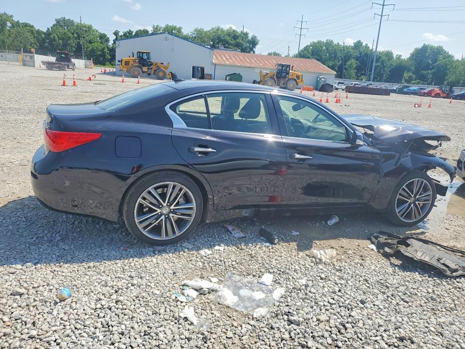 2014 Infiniti Q50 VIN JN1BV7AR7EM698853 COPART salvage auction — FRONT END, OH - CERT OF TITLE-SALVAGE, sold $350 on 2026-07-31 (photo 3)