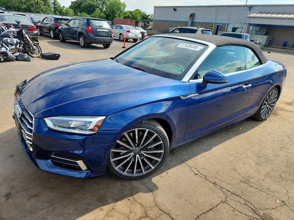 2018 Audi VIN WAUYNGF50JN001232 COPART salvage auction — FRONT END, Ct - Cert Of Title-Salvage, sold $2,150 on 2026-07-24 (photo 1)