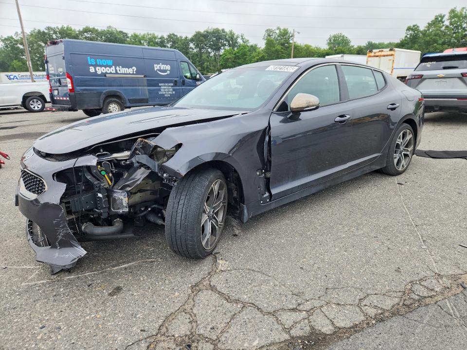 2021 Kia Stinger VIN KNAE15LA7M6095208 COPART salvage auction — FRONT END, WV - CERTIFICATE OF TITLE, sold $3,900 on 2026-07-14 (photo 1)