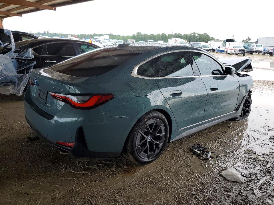 2025 BMW I4 VIN WBY23HD04SFV76388 COPART salvage auction — FRONT END, Tx - Salvage Vehicle Title, sold $7,900 on 2026-08-04 (photo 3)