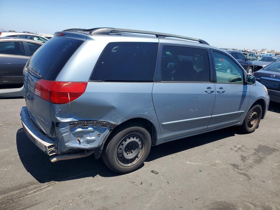 2004 Toyota Sienna VIN 5TDZA23C34S130461 COPART salvage auction — REAR END, Ca - Salvage Certificate, sold $900 on 2026-07-08 (photo 3)