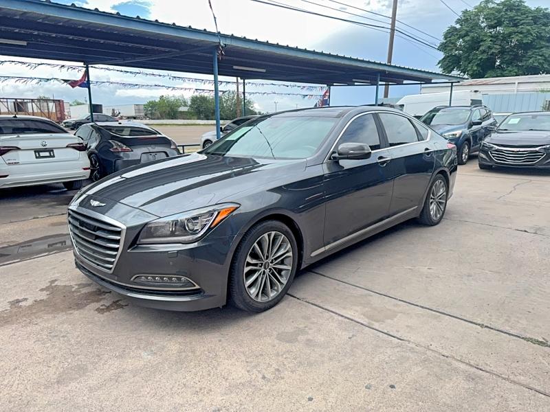 2017 Genesis G80 VIN KMHGN4JE0HU210311 COPART salvage auction — DAMAGE HISTORY, Nc - Salvage Cert-Rebuilt (P), sold $9,900 on 2026-07-08 (photo 2)