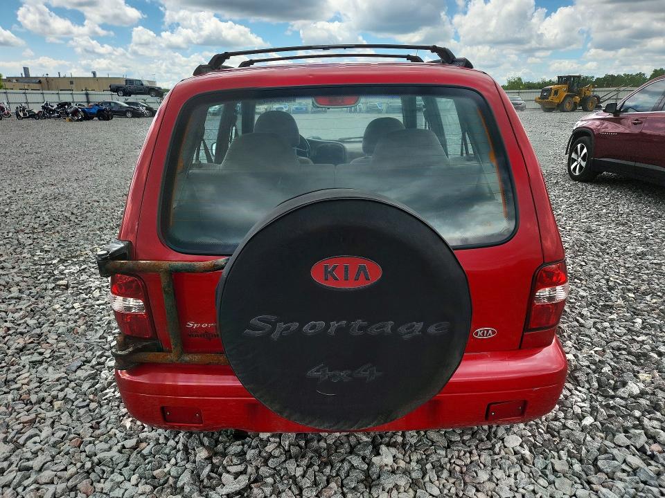 2001 Kia Sportage VIN KNDJA723415061180 COPART salvage auction — FRONT END, Wi - Junked Vehicle Bill Of Sale, sold $175 on 2026-07-06 (photo 6)