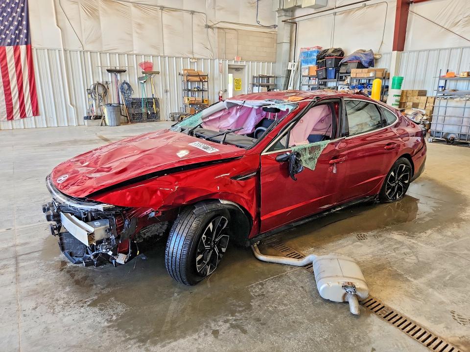 2025 Hyundai Sonata VIN KMHL64JA7SA473915 COPART salvage auction — ALL OVER, Il - Salvage Certificate (P), sold $350 on 2026-07-07 (photo 1)