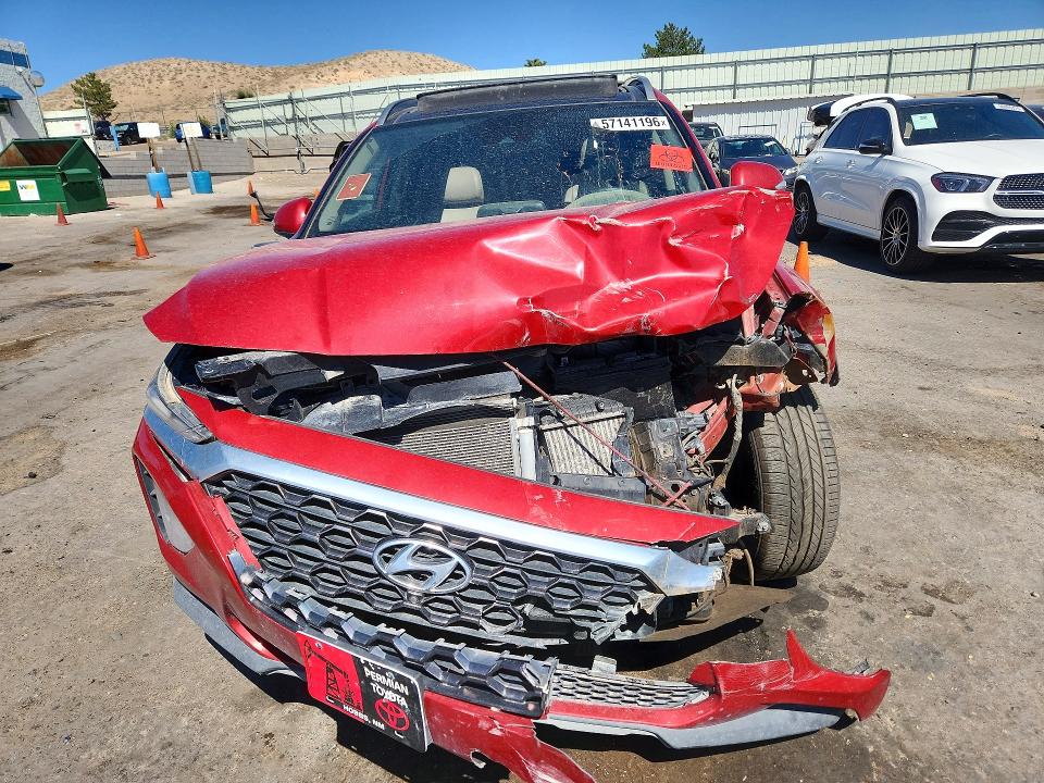 2019 Hyundai Santa fe VIN 5NMS53AA2KH048752 COPART salvage auction — FRONT END, Nm - Certificate Of Title, sold $2,050 on 2026-07-09 (photo 5)
