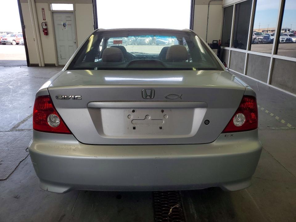 2004 Honda Civic VIN 1HGEM22954L015312 COPART salvage auction — VANDALISM, Or - Certificate Of Title, sold $350 on 2026-07-10 (photo 6)