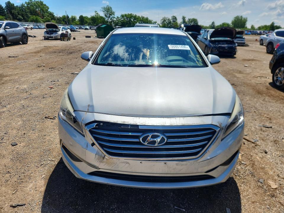 2015 Hyundai Sonata VIN 5NPE24AF9FH160013 COPART salvage auction — FRONT END, Il - Salvage Certificate, sold $275 on 2026-07-28 (photo 5)