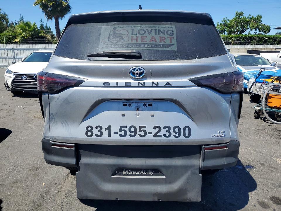 2024 Toyota Sienna VIN 5TDKRKEC1RS200375 COPART salvage auction — FRONT END, CA - SALVAGE CERTIFICATE, sold $11,700 on 2026-07-28 (photo 6)