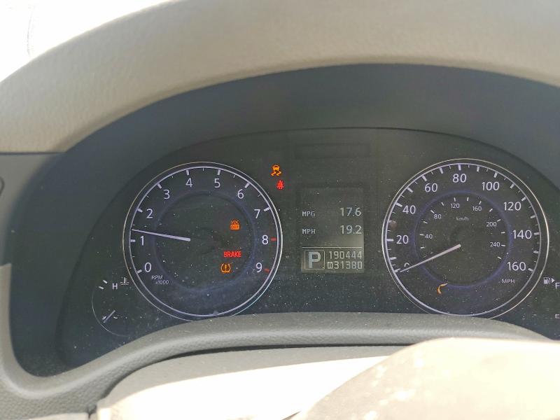 2010 Infiniti G VIN JN1CV6AR3AM461933 COPART salvage auction — FRONT END, Ar - Cert Of Title-Salvage, sold $825 on 2026-07-27 (photo 9)