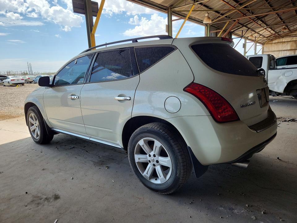 2006 Nissan Murano VIN JN8AZ08W46W521848 COPART salvage auction — REAR END, Az - Certificate Of Title, sold $475 on 2026-07-29 (photo 2)