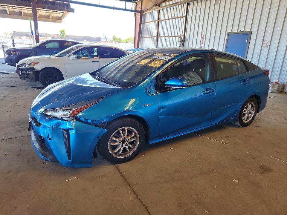 2021 Toyota Prius VIN JTDKAMFU8M3148053 COPART salvage auction — FRONT END, Ca - Salvage Certificate, sold $3,100 on 2026-07-02 (photo 1)