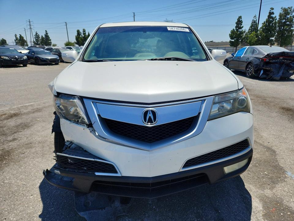 2010 Acura Mdx VIN 2HNYD2H69AH530759 COPART salvage auction — FRONT END, Ca - Salvage Certificate, sold $975 on 2026-07-28 (photo 5)
