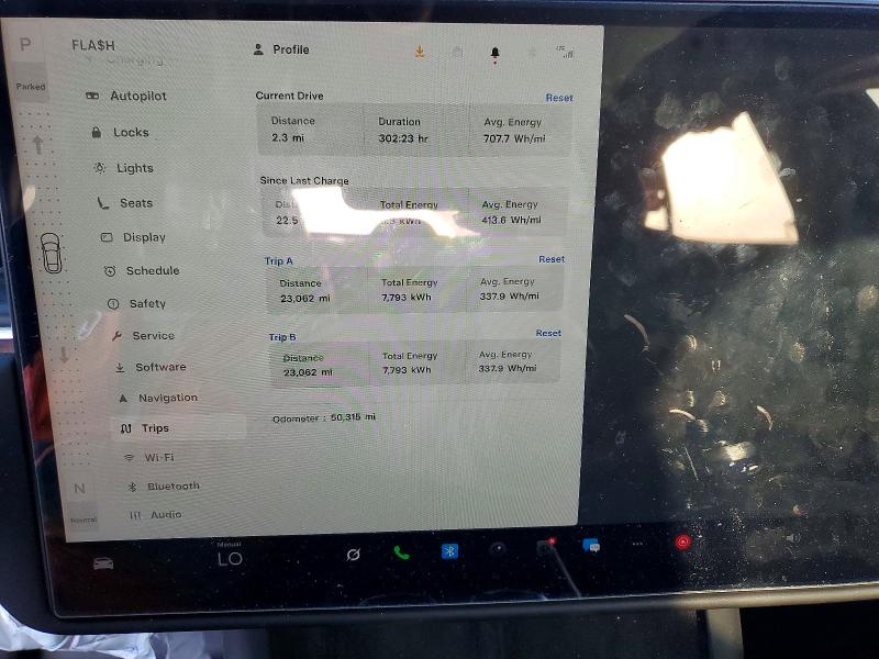 2021 Tesla Model s VIN 5YJSA1E60MF434693 COPART salvage auction — FRONT END, Fl - Cert Of Title Slvg Rebuildable, sold $13,100 on 2026-08-28 (photo 9)