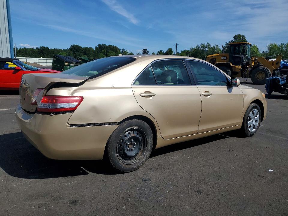 2010 Toyota Camry VIN 4T1BF3EK6AU091588 COPART salvage auction — REAR END, Or - Salvage Title Certificate, sold $1,100 on 2026-07-27 (photo 3)