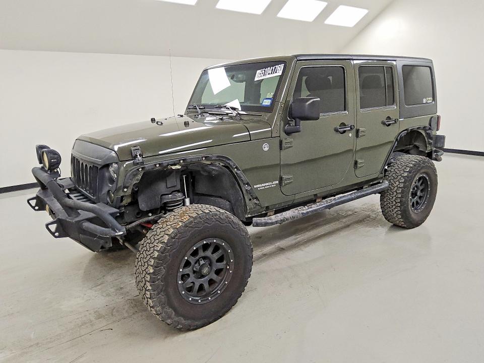 2015 Jeep Wrangler unlimited VIN 1C4BJWDG1FL760932 COPART salvage auction — MINOR DENT/SCRATCHES, Tx - Certificate Of Title, sold $3,750 on 2026-07-09 (photo 1)