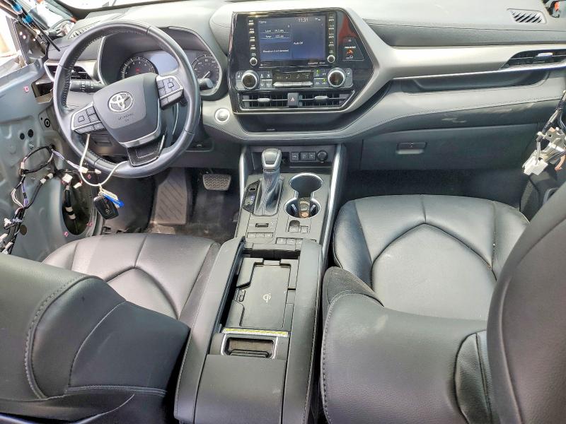 2021 Toyota Highlander VIN 5TDGZRBH9MS527355 COPART salvage auction — FRONT END, Ky - Cert Of Title-Salvage, sold $12,600 on 2026-07-16 (photo 8)