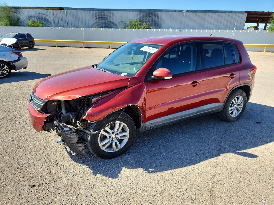 2013 Volkswagen Tiguan VIN WVGAV7AX7DW020125 COPART salvage auction — FRONT END, Az - Cert Of Title - Salvage, sold $175 on 2026-07-24 (photo 1)