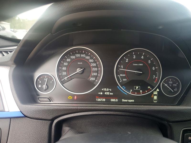 2017 BMW 3er VIN WBA8B7C33HK858507 COPART salvage auction — FRONT END, On - Permit No Brand - Unfit, sold $14,200 on 2026-07-30 (photo 9)