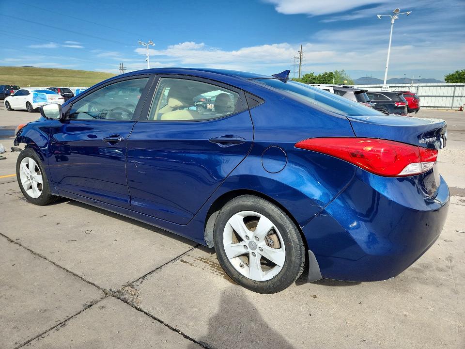 2013 Hyundai Elantra VIN KMHDH4AE3DU727980 COPART salvage auction — FRONT END, Co - Public - Salvage Title, sold $825 on 2026-07-22 (photo 2)
