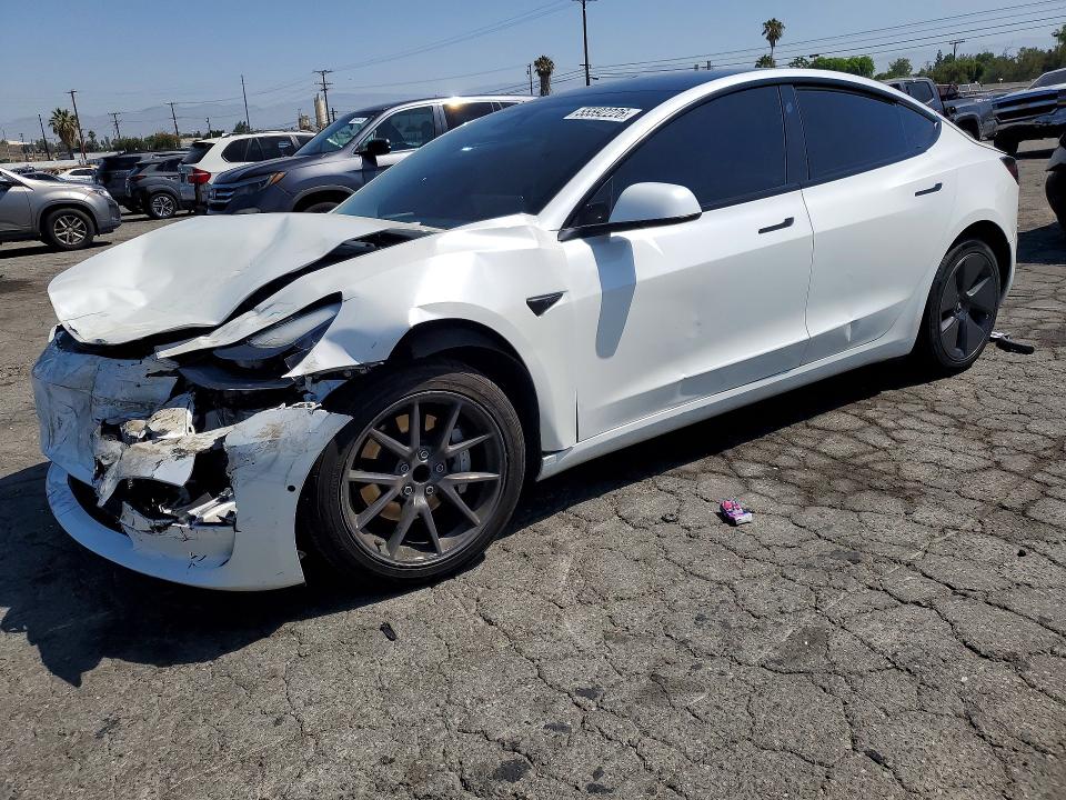 2022 Tesla VIN 5YJ3E1EA1NF288917 COPART salvage auction — FRONT END, Ca - Salvage Certificate, sold $4,000 on 2026-07-13 (photo 1)