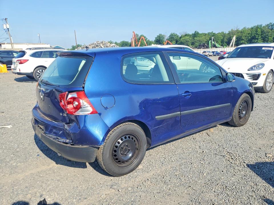 2007 Volkswagen Golf VIN WVWBS71K67W258851 COPART salvage auction — REAR END, Nj - Cert Of Title-Salvage, sold $350 on 2026-07-28 (photo 3)
