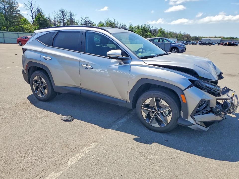 2025 Hyundai Tucson VIN 5NMJCCDE7SH448872 COPART salvage auction — FRONT END, Ny - Mv-907A Salvage Certificate, sold $9,300 on 2026-07-29 (photo 4)
