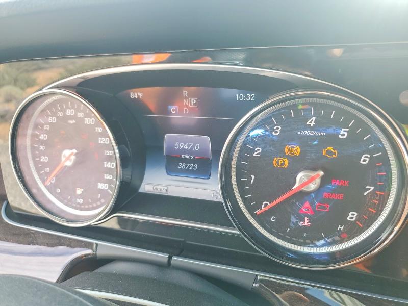 2018 Mercedes-benz E-klasse VIN WDD1K6GB8JF047452 COPART salvage auction — FRONT END, Nv - Salvage Title, sold $8,800 on 2026-07-30 (photo 9)
