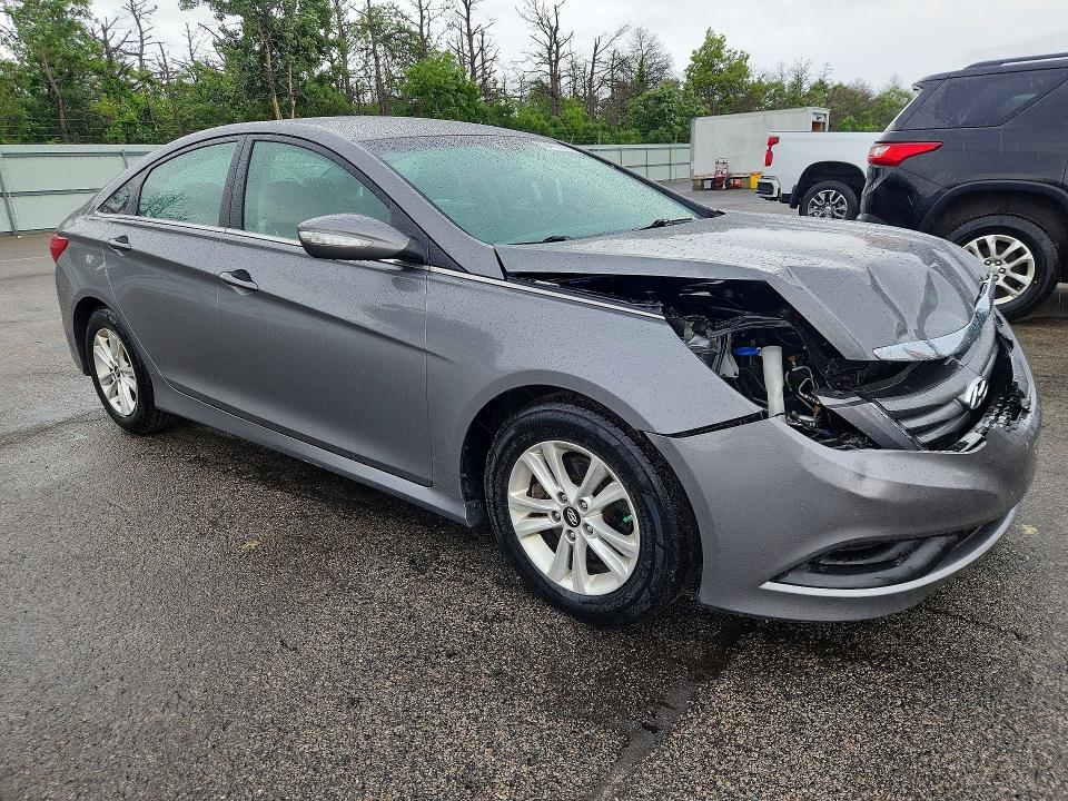 2014 Hyundai Sonata VIN 5NPEB4ACXEH905095 COPART salvage auction — FRONT END, Ny - Mv-907A Salvage Certificate, sold $1,050 on 2026-07-20 (photo 4)