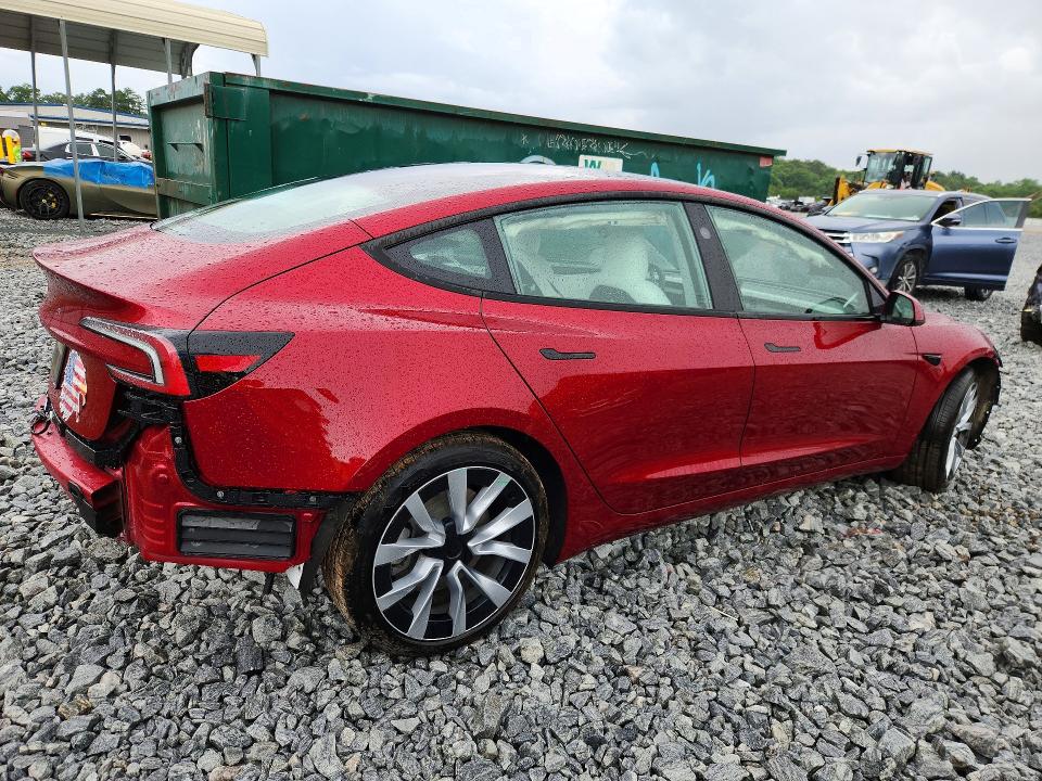 2025 Tesla Model 3 VIN 5YJ3E1EA9SF041012 COPART salvage auction — FRONT END, Ga - Cert Of Title-Salvage, sold $5,500 on 2026-07-23 (photo 3)