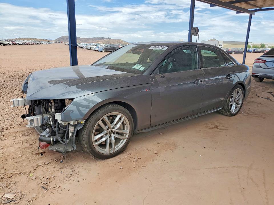 2023 Audi A4 VIN WAUEAAF45PN020838 COPART salvage auction — FRONT END, Az - Cert Of Title - Salvage, sold $9,600 on 2026-07-14 (photo 1)