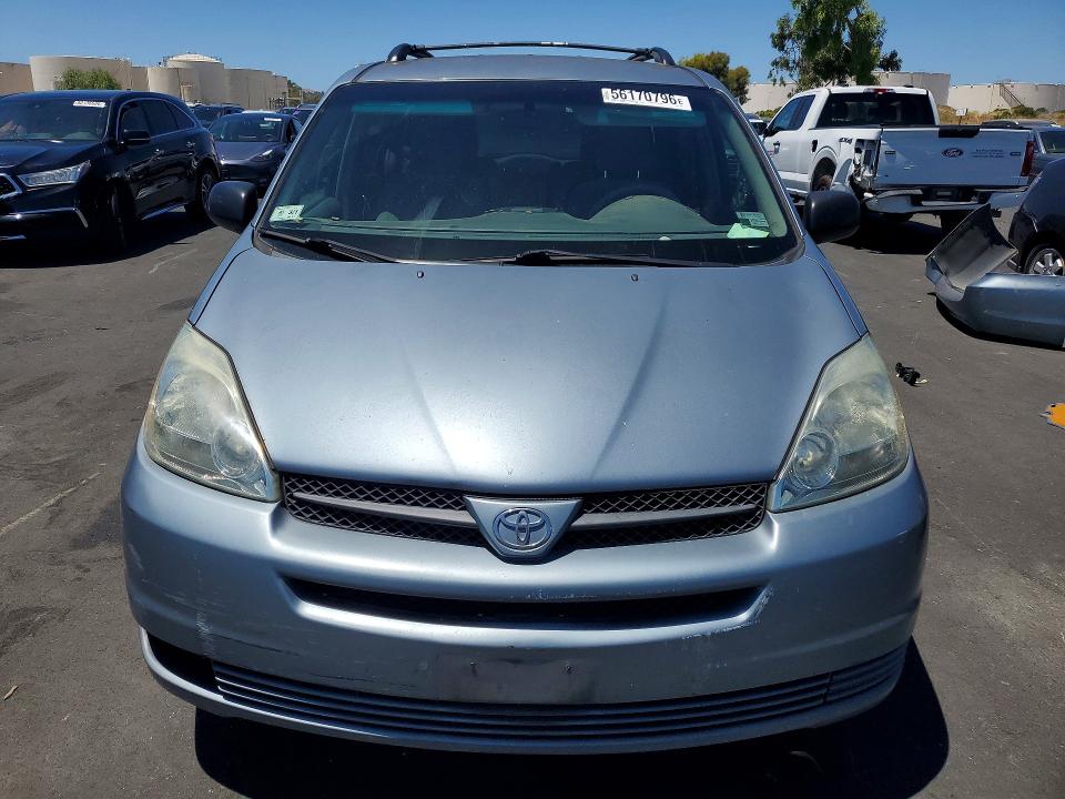 2004 Toyota Sienna VIN 5TDZA23C34S130461 COPART salvage auction — REAR END, Ca - Salvage Certificate, sold $900 on 2026-07-08 (photo 5)