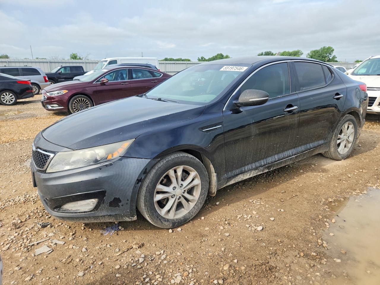 2012 Kia Optima VIN 5XXGN4A72CG062778 COPART salvage auction — Hail, KS - CERT OF TITLE-SALVAGE, sold $500 on 2026-07-09 (photo 1)