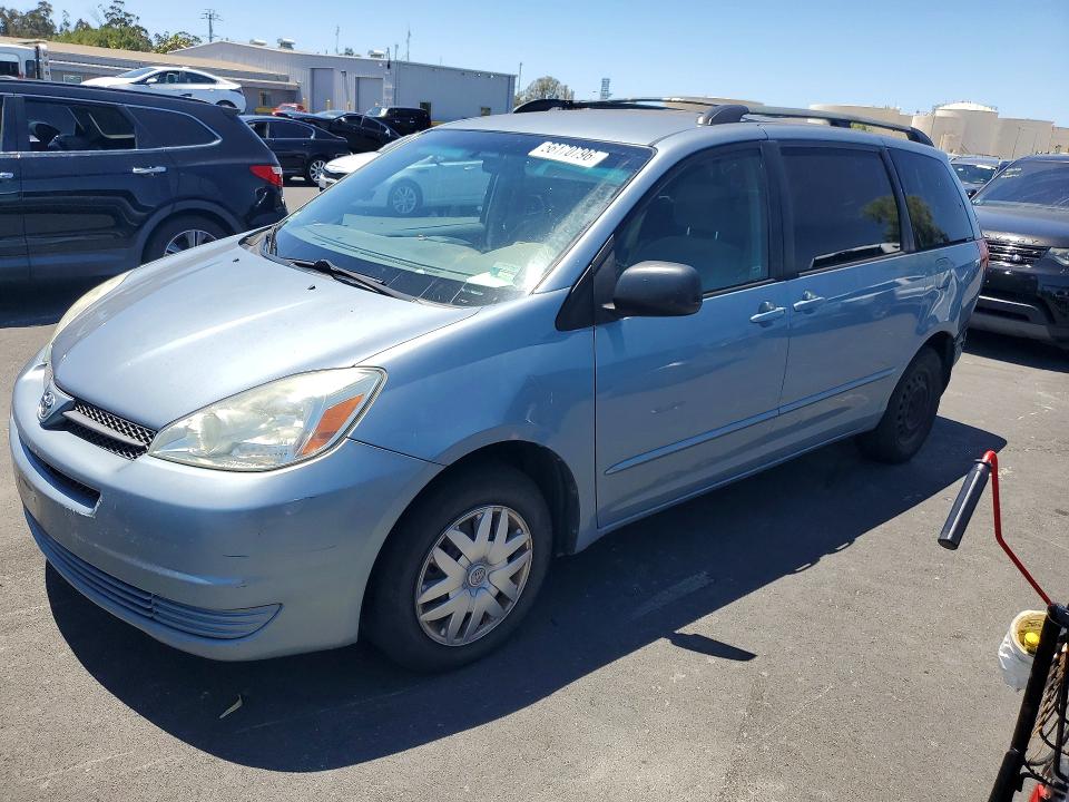 2004 Toyota Sienna VIN 5TDZA23C34S130461 COPART salvage auction — REAR END, Ca - Salvage Certificate, sold $900 on 2026-07-08 (photo 1)