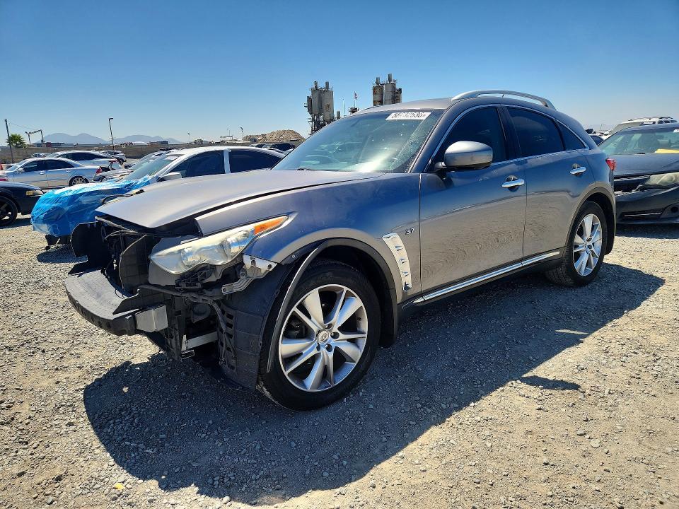 2014 Infiniti Qx70 VIN JN8CS1MU5EM451374 COPART salvage auction — FRONT END, Ca - Salvage Certificate, sold $775 on 2026-07-28 (photo 1)