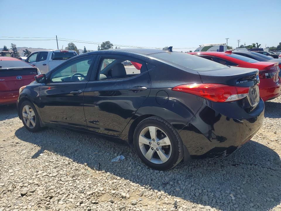2013 Hyundai Elantra VIN KMHDH4AE3DU533496 COPART salvage auction — VANDALISM, Ca - Salvage Certificate, sold $725 on 2026-07-16 (photo 2)