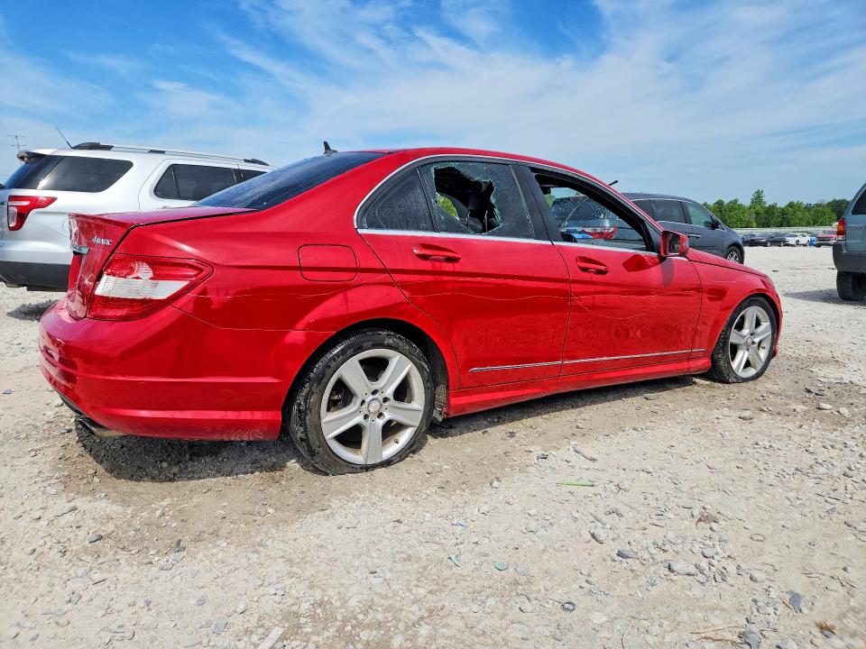 2011 Mercedes-benz C-klasse VIN WDDGF8BB2BR159021 COPART salvage auction — VANDALISM, Mi - Certificate Of Title, sold $650 on 2026-07-09 (photo 3)