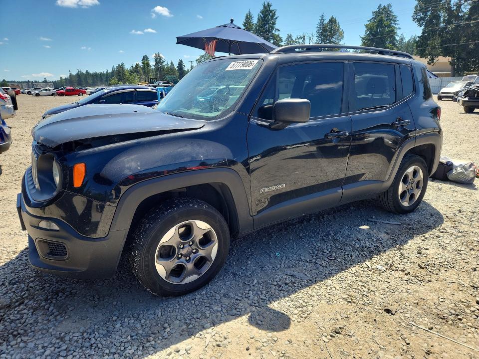 2016 Jeep Renegade VIN ZACCJBAT6GPD50980 COPART salvage auction — FRONT END, WA - BILL OF SALE, sold $450 on 2026-07-07 (photo 1)
