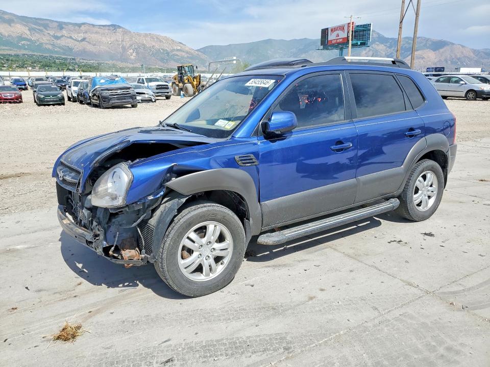 2008 Hyundai Tucson VIN KM8JN72DX8U880056 COPART salvage auction — FRONT END, Ut - Salvage Certificate, sold $425 on 2026-07-20 (photo 1)